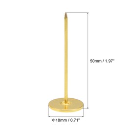 QUARKZMAN 30 Pieces Upholstery Nails 18mm x 50mm Flat Head Decorative Furniture Tacks Thumbtacks for Furniture Sofa Headboards Gold