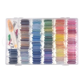 VOANZO 100 Colors Embroidery Floss Cross Stitch Thread Supplies Kit with Organizer Storage Box Cross Stitch Tools Embroidery Kit