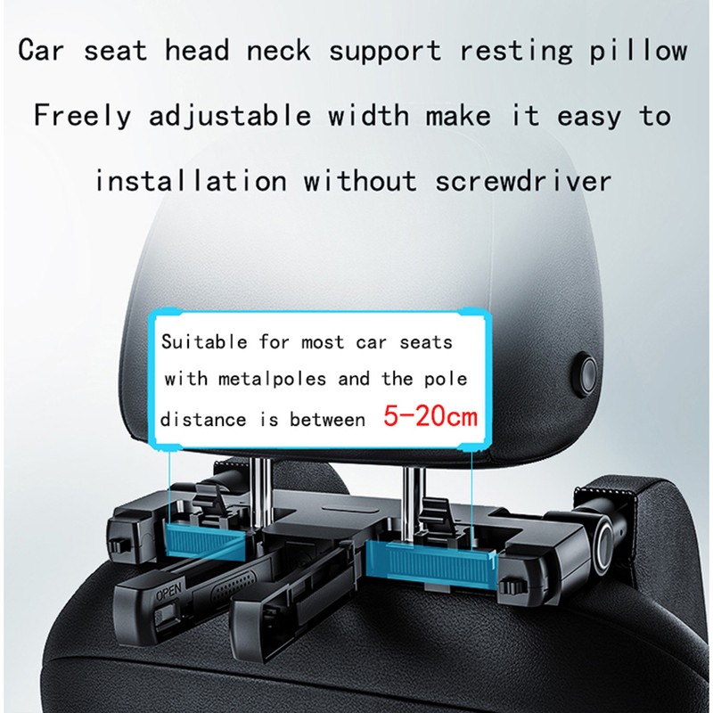 Car Headrest Pillow Memory Foam Head Neck Support Pillow Height