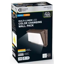 Commercial Electric Multi-Lumen LED Color Changing Wall Pack - Bronze