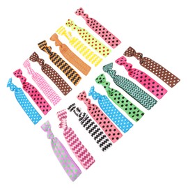 Gatuida 20pcs No Crease Elastic Hair Ties for Women Knotted Ribbon Hair Bands High Elasticity Ponytail Holders for Daily Use and Sports Random Style