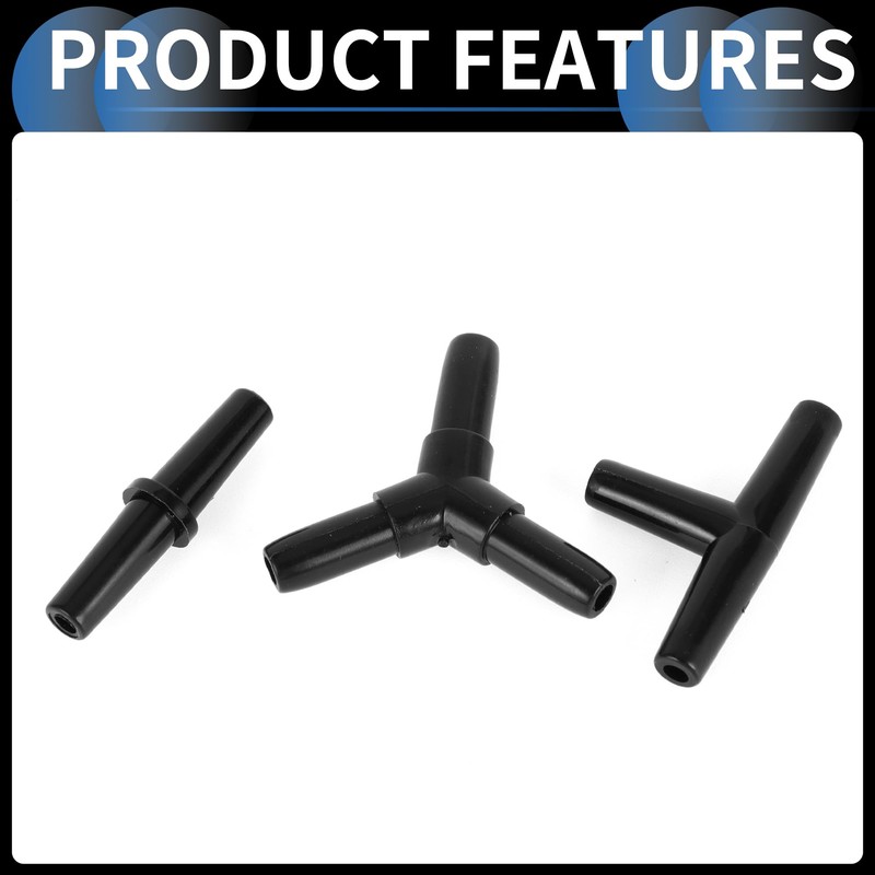 INFINAUTO Plastic Hose Barb Fittings, 3/16" Stright Barb Connector T