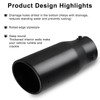 MuRealy 1.5-2.5 Inch Inlet Exhaust Tip Adjustable, 3" inlet 4"