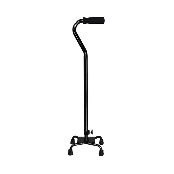 McKesson Black Steel Small Base Quad Cane 30 to 39" Height