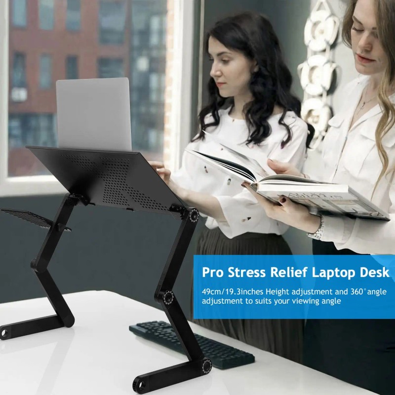 Aluminum Alloy Foldable Laptop Table Home Office Travel Use with