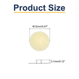 MECCANIXITY 180Pcs Screw Caps Covers 12x3mm Plastic Screw Decoration Cover Self-Tapping Waterproof Caps for Phillips Cam Fitting Head, Milky White