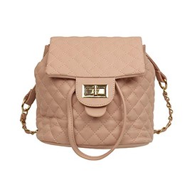 Popatu Pink Quilted Mini Backpack