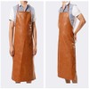 Durable Leather Aprons Waterproof Oilproof Aprons with Polyester Base Cloth