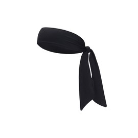 DEMIL Sports Headband - Head Tie Tennis Tie Hairband - Sweatbands Headbands Wristbands Head Wrap - Ideal for Working Out,Tennis, 1pcs-black