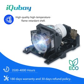 iQubay DT00911/DT00841 Replacement Projector Lamp for Hitachi CP-X201 CP-X206 CP-X301 CP-X306 CP-X400 CP-X401 CP-X450 CP-WX410 CP-X467 CP-WX401 CP-XW410 ED-X31/X33 HCP-6680X HCP-900X HCP-90X HCP-960X