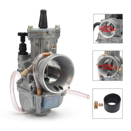 JFG RACING 34 mm OEM PWK Power Jet Carburettor, Universal Carb, for Racing, ATVs, Quads, Go Karts, Dirt or Pit Bikes, Motorcycles, Scooters
