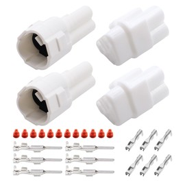 OXCANO 2 PACK 3Pin Motorcycle Connector Kit Compatible with Sumitomo Plug, Yamaha, Kawasaki 3 Pin Way Male Female Automotive Connector, Suzuki motorcycles