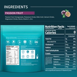 OZENKE Electrolytes Powder Packets, 30 Sticks Hydration Packets Sugar Free, Electrolyte Drink Mix Portable Electrolyte Packets for Rapid Hydration, 0 Sugar & 0 Calorie, Passion Fruit Flavor