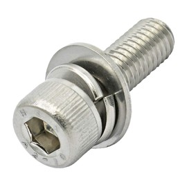 Onokatsu Stainless Steel Washer Embedded Hex Socket Bolt M8x20 10 Pieces (ASSY TYPE:P=3) [Made in Japan] 132-00-M8x20