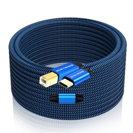 GOSYSONG 50ft USB C to USB B Printer Cable - Active, High Speed, Compatible with Printers, Scanners, Audio Devices
