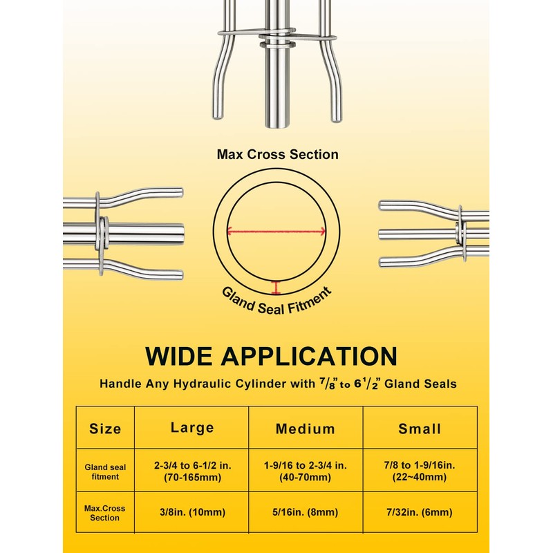 VEHIFOMO Hydraulic Seal Installation Tools, Hydraulic Cylinder Piston Repair Seal