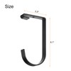 sourcing map 6pcs Garage Flat Hooks 3.3" x 6.1" Metal