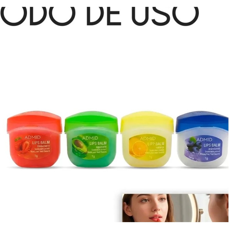 Diler Set 4 Pz Bálsamos Labiales Hidratantes Frutales En Set