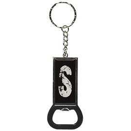 Graphics and More Ring Bottlecap Opener Key Chain, Letter Initial S (KK0206)