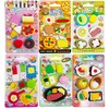 Poppy Rubber Collector Eraser Pretend Play Set of 6 Types