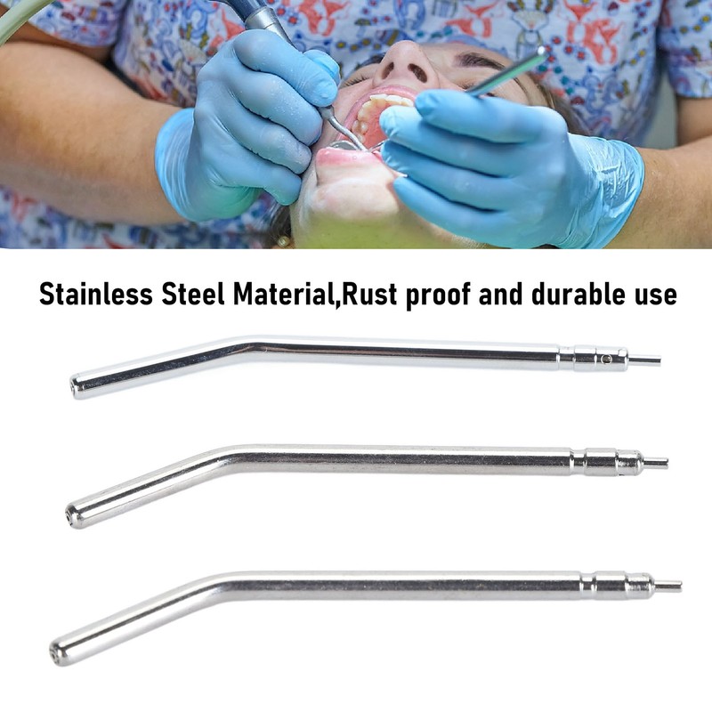 10pcs Oral Care Air Water Syringe Tips Debris Removal Stainless