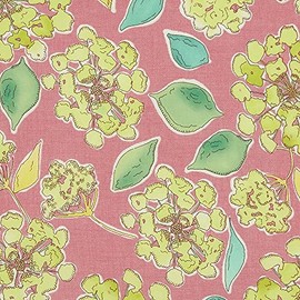 Kt KILOtela Fabric Sold by the Metre for Patchwork - 100% Cotton - 110 cm Width - Choice of Length from 50 in 50 cm | Flowers and Lemons - Pink, Yellow, Green
