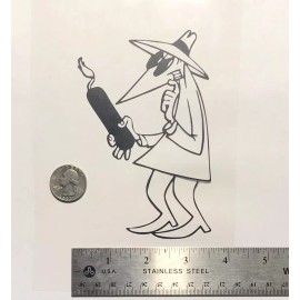 Unbranded Spy vs Spy White Spy (BLACK vinyl) decal weatherproof 5.4 x 3.4" Made in USA