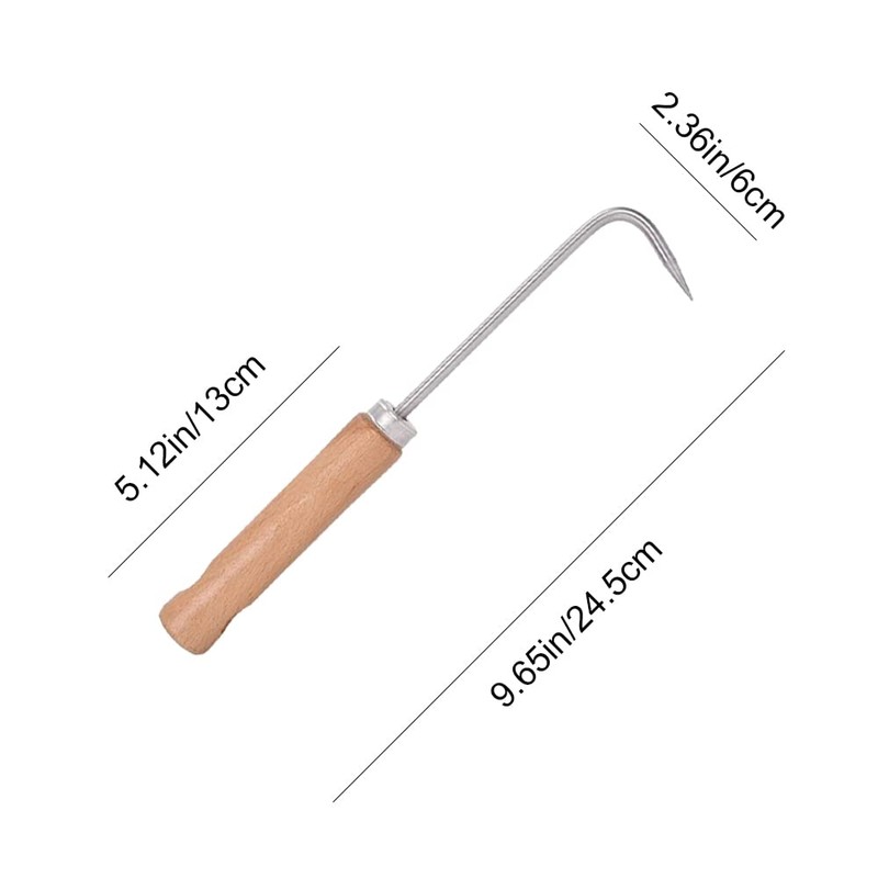 HiChuAng Weed Remover Tool Stainless Steel Patio Weeder Single Claw