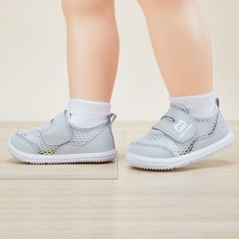 BMCiTYBM - Zapatos de bebé para niña y niña, de malla transpirable, antideslizantes, 7-Gris, 6-12 Months Infant