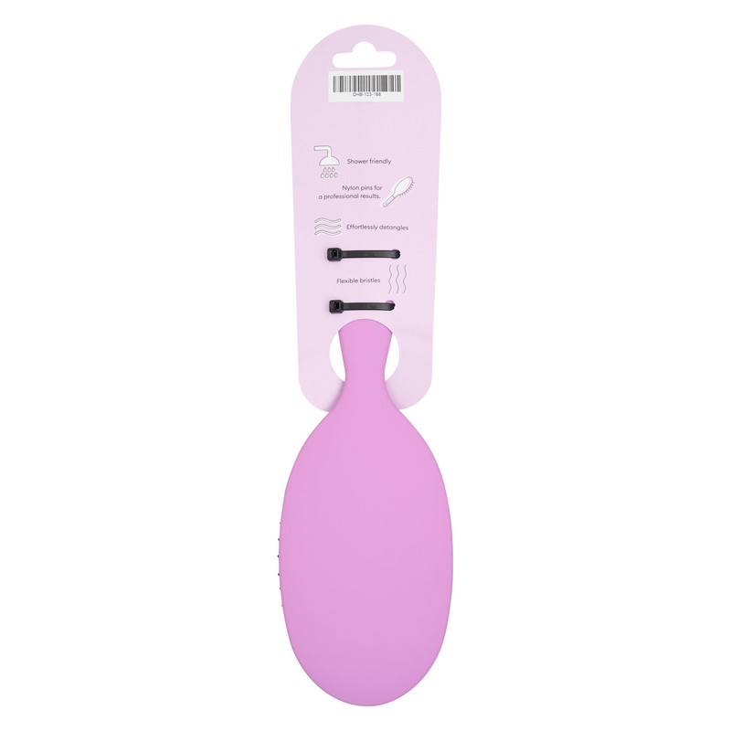 Oz Essentials Oval Cushion Detangler Brush - Purple