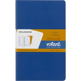Volant Journals Large Ruled Forget Me Not Blue & Amber Yellow