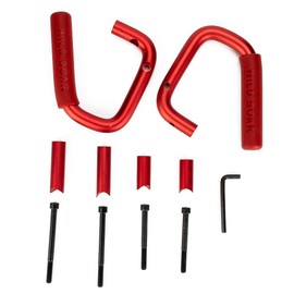 jk car Wild Boar Front Grab Handles Grab bar Rear Safety Handle，Jtron Front & Rear Steel Grip Handles for Jeep Wrangler 07-19(Red)