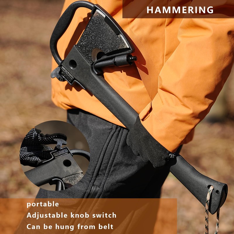 NIPURA Outdoor Camping Hatchet Axe, Tactical Axe And Hammer, Small