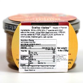 Les Mouettes d'Arvor, Scallop Rillettes, 125g (4.4oz) Jar
