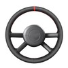 MEWANT Steering Wheel Cover for Jeep Wrangler (JK) 2007-2010 Hand-Stitched