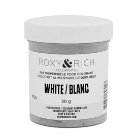 Roxy & Rich Fat Dispersible Food Coloring, 30 Grams White