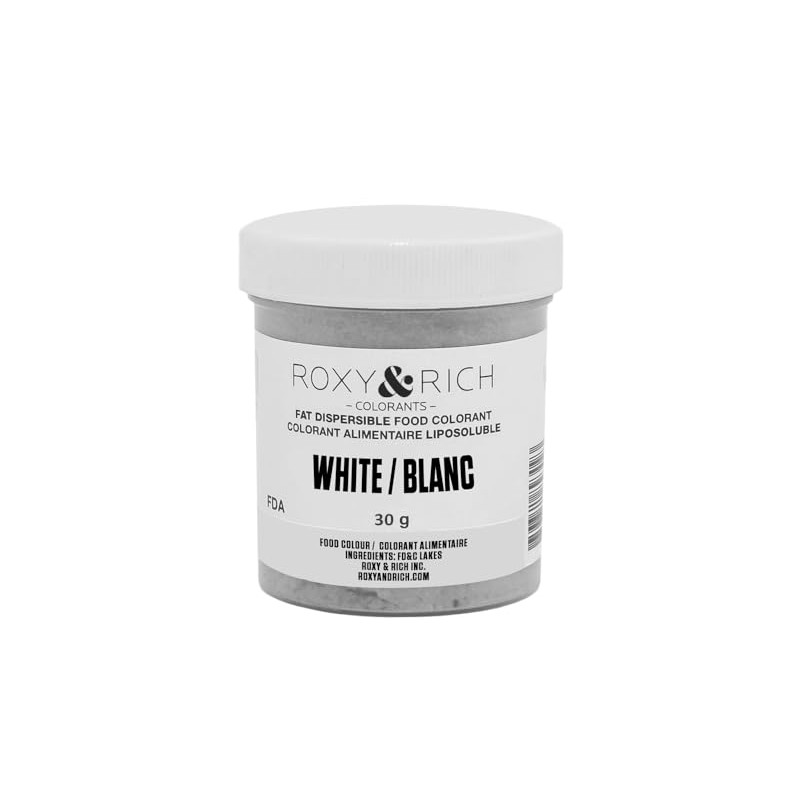 Roxy & Rich Fat Dispersible Food Coloring, 30 Grams White