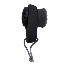 Harilla Gesichtsbürste 2 in 1 Siliocne Massage Tragbare Gesichtsreinigungsbürste mit feinen weichen Borsten und Silikonkopf-Massagebürste, Schwarz