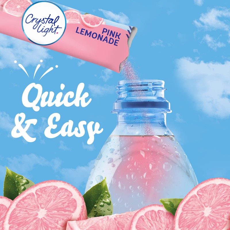 Crystal Light On The Go Pink Lemonade Drink Mix, 10