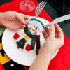 HUHUDAY Christmas Cutlery Holder, Pack of 12 Santa Claus, Cutlery
