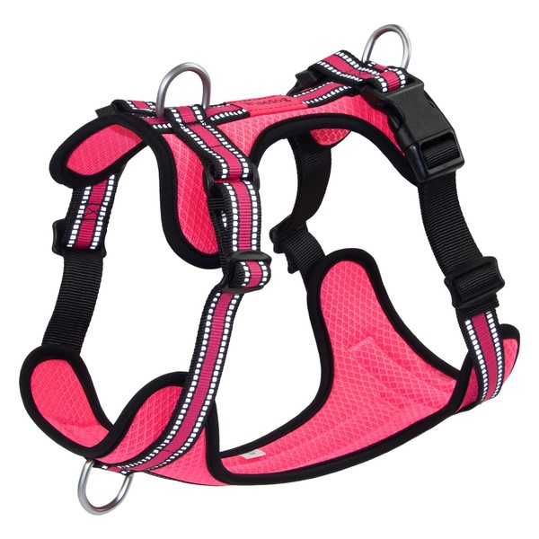 Wisedog Ajustable Mesh Breathable Dog Harness - Reflective Webbing, Lightweight