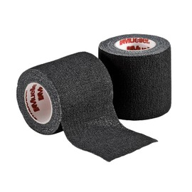 Mueller TapeWrap Premium Cohesive Sports Tape – Black – 5cm x 5.4m Roll – Self Adhering Support Tape for Pads, Bandages & Cold Packs – Breathable Lightweight Athletic Wrap – Stronger Than Prewrap