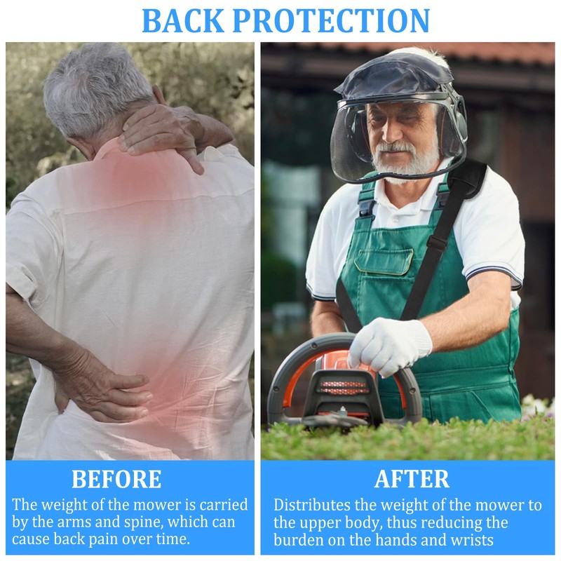 yuejuhe Shoulder Strap Grass Trimmer, Carry Strap Brush Cutter, Adjustable