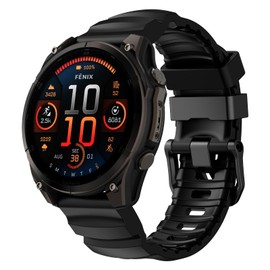 Rugged Silicone Sport Band for Garmin Fenix 8 47mm/Fenix 6 7 5 E/5 Plus/6 7 Pro for Men,22mm Quickfit Watch Bands Replacement Strap for Forerunner 965/955/945/935/Instinct 2/EPIX 2