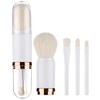Set of 4 Makeup Brushes, Cute, Portable, Capsule, Case Face
