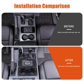 Bekantogy Car Central Control Gear Shift Panel Trim Cover Compatible with INEOS Grenadier 2020-2024 Console Anti-Scratch Panel Frame Decorative Sticker Protection ABS (Carbon Fiber Texture)