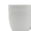 Everyday White Beaded Set of 4 Mugs, 14 ounce