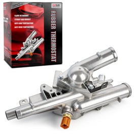 Thermostat Housing Assembly Compatible with Hyundai Sonata 2011-2014, Santa Fe 2010-2012, Tucson 2010-2015, Santa Fe Sport & Kia Optima 2011-2015, Sorento, Sportage, Aluminum Replaces# 256002G500
