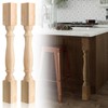 DoubleFill 2 Pcs Unfinished Kitchen Island Legs Farmhouse Solid Wood