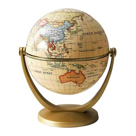 ULAKLU Small Delicacy Globe For Boys,360 Rotating Sphere,Learning- Globes Of The World,Mens Office Decor Pvc Material Mova Globe Earth Boys Gifts (Yellow)